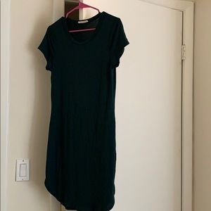 Dark green mini dress